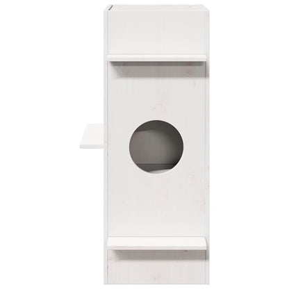 Kattmöbel Katthus Vit 43x43x90 cm massiv furu