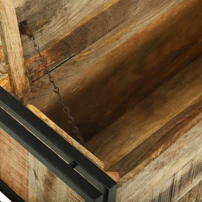 Soffbord Trä med låda Brun 90 x 50 x 38 cm Massivt grovt mangoträ