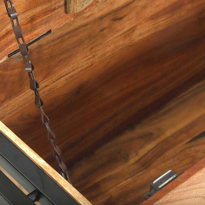 Soffbord Trä med låda Brun 90 x 50 x 38 cm massivt akacia