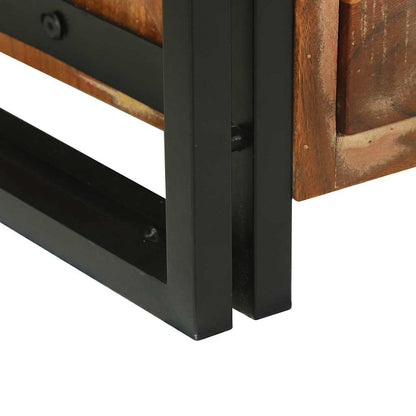 Soffbord Brun med låda 90 x 50 x 38 cm massivt återvunnet trä