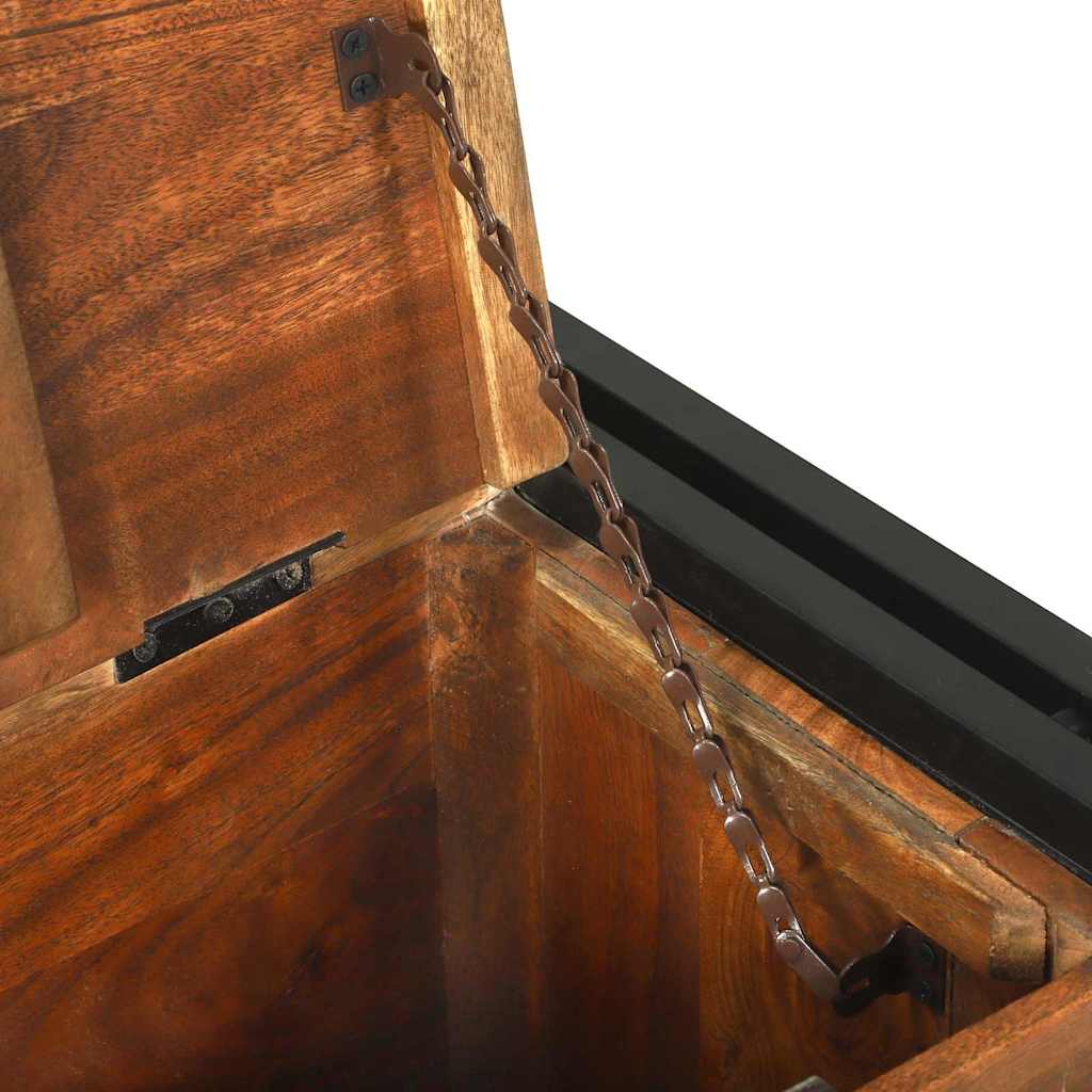 Soffbord Brun med låda 90 x 50 x 38 cm massivt återvunnet trä