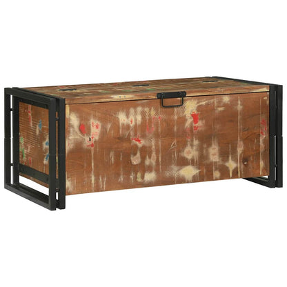 Soffbord Brun med låda 90 x 50 x 38 cm massivt återvunnet trä