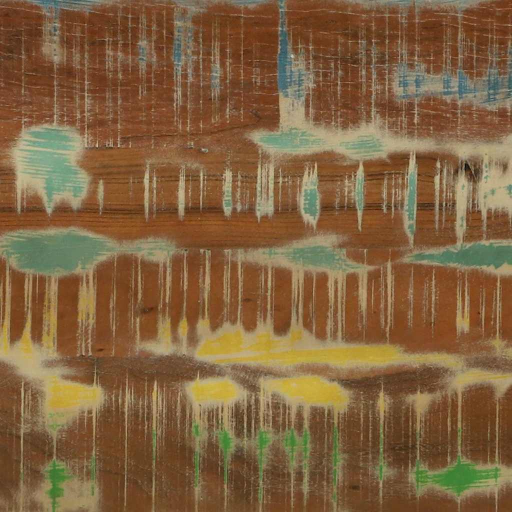 Soffbord Trä 3 pcs Brun och Svart massivt återvunnet trä