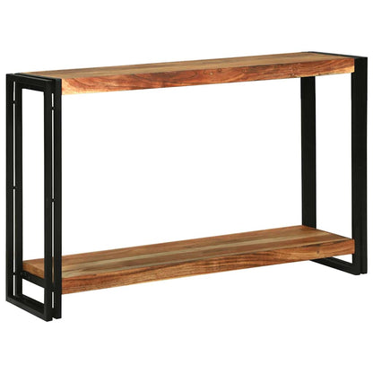 Avlastningsbord Konsollbord Brun med hylla 120 x 33 x 75 cm massivt akacia