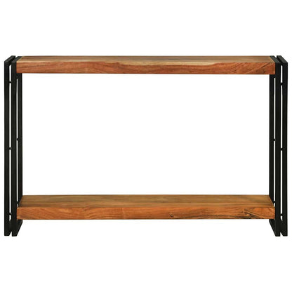 Avlastningsbord Konsollbord Brun med hylla 120 x 33 x 75 cm massivt akacia