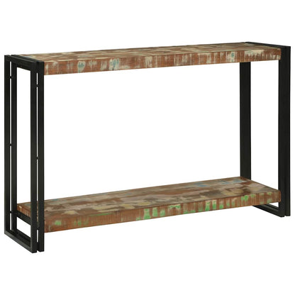 Avlastningsbord Konsollbord Trä med hylla 120 x 33 x 75 cm massivt återvunnet trä