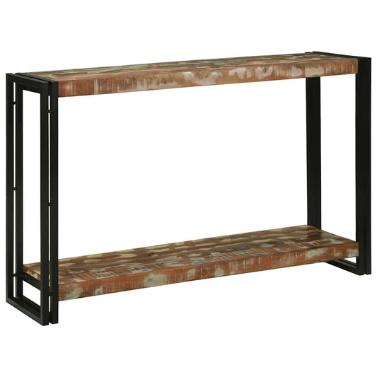 Avlastningsbord Konsollbord Trä med hylla 120 x 33 x 75 cm massivt återvunnet trä