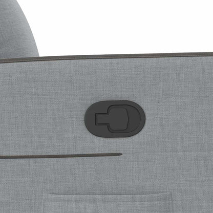 Fåtölj Ljusgrå Reclinerfåtölj med uppresningshjälp tyg