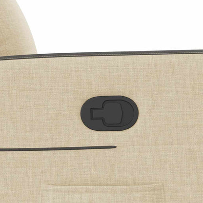 Fåtölj Gräddvit Reclinerfåtölj med uppresningshjälp tyg