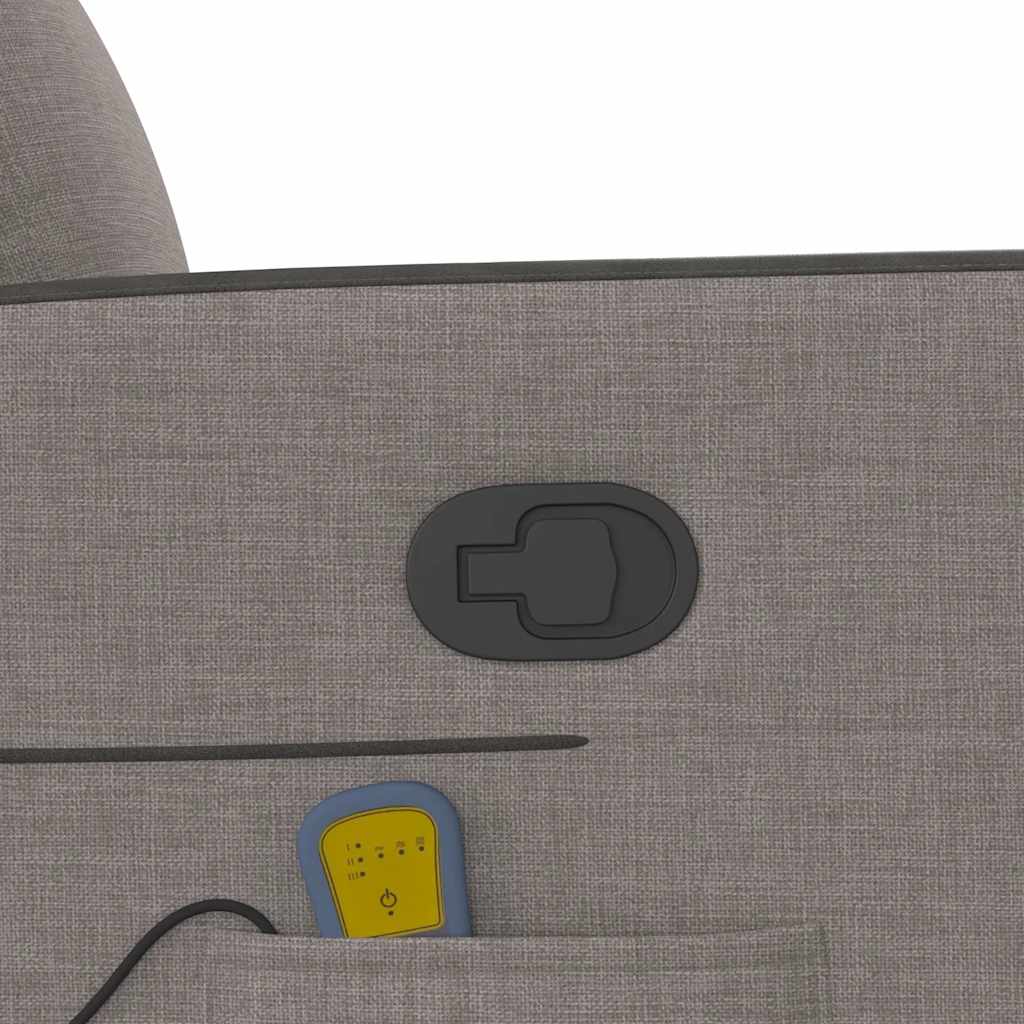 Elektrisk Massagefåtölj Taupe med uppresningshjälp tyg