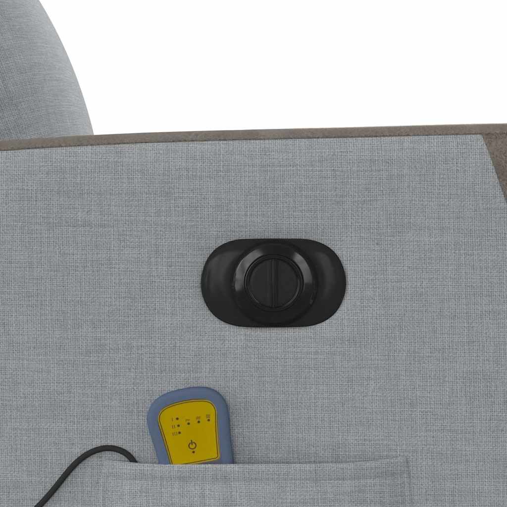 Elektrisk Massagefåtölj Ljusgrå tyg
