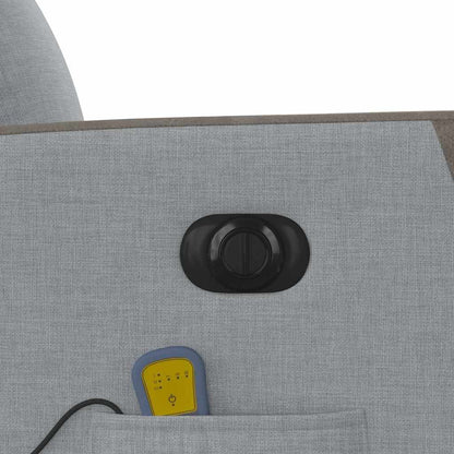 Elektrisk Massagefåtölj Ljusgrå tyg