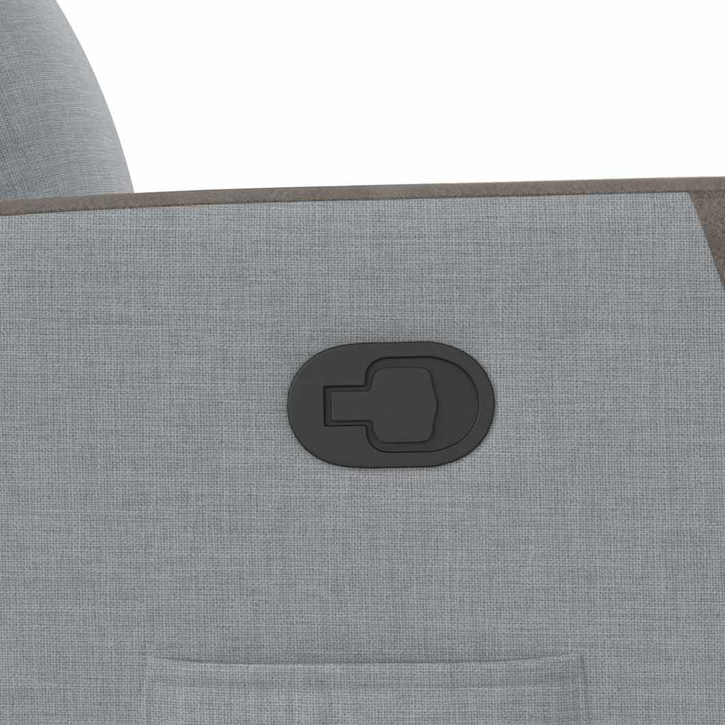 Fåtölj Ljusgrå Reclinerfåtölj med uppresningshjälp tyg