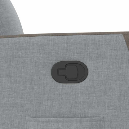 Fåtölj Ljusgrå Reclinerfåtölj med uppresningshjälp tyg