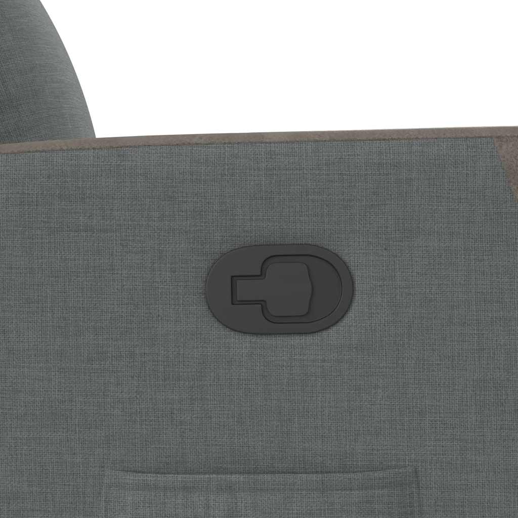 Fåtölj Mörkgrå Reclinerfåtölj med uppresningshjälp tyg