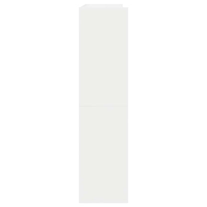 Skohylla vit 80x25x100 cm konstruerat trä