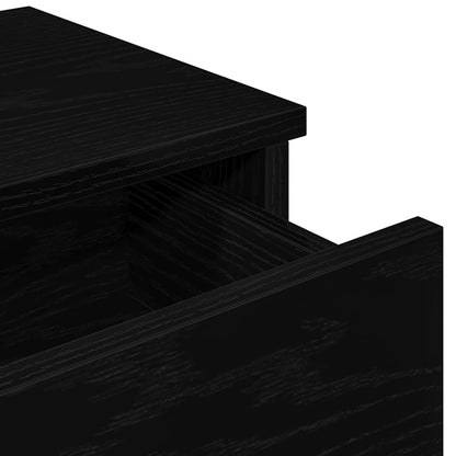 Vägghylla Svart med lådor 100x37,5x19 cm