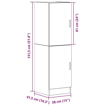 Skåp Sonoma Ek 38x41,5x131,5 cm