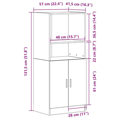 Skåp Artisan Ek 57x41,5x131,5 cm