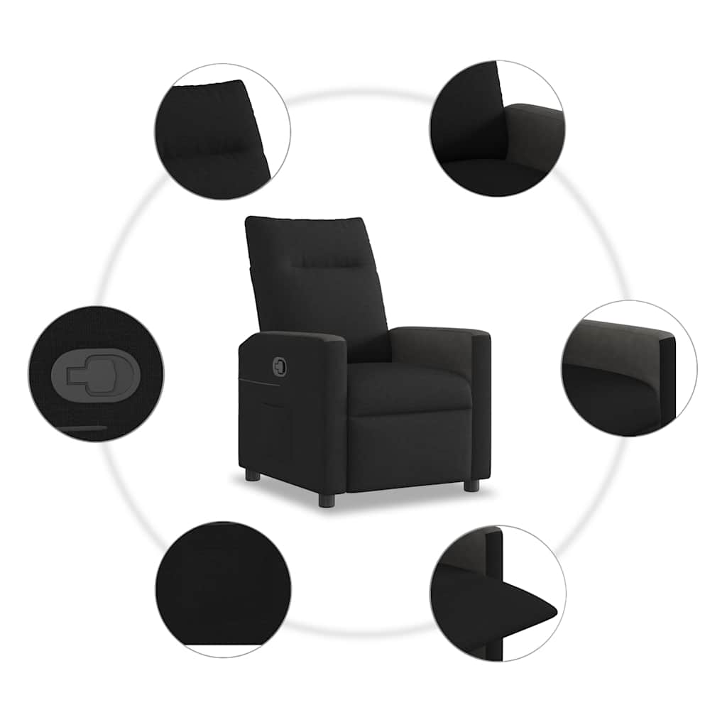 Fåtölj Svart Reclinerfåtölj tyg