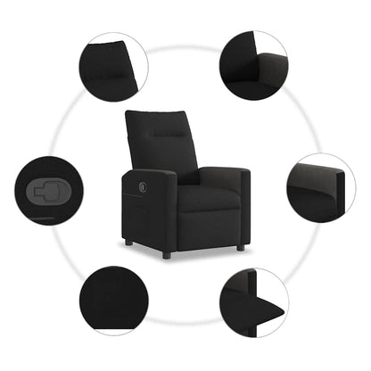 Fåtölj Svart Reclinerfåtölj tyg