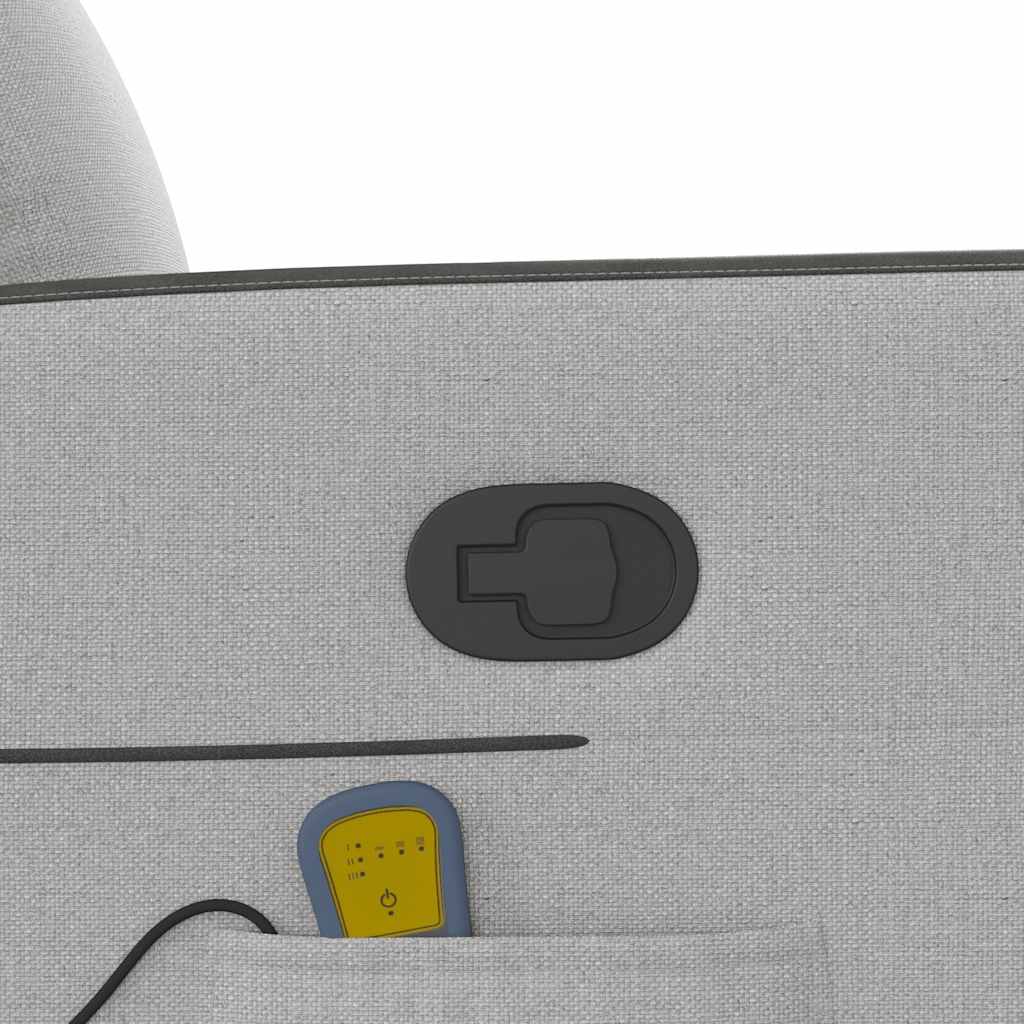 Elektrisk Massagefåtölj Ljusgrå tyg