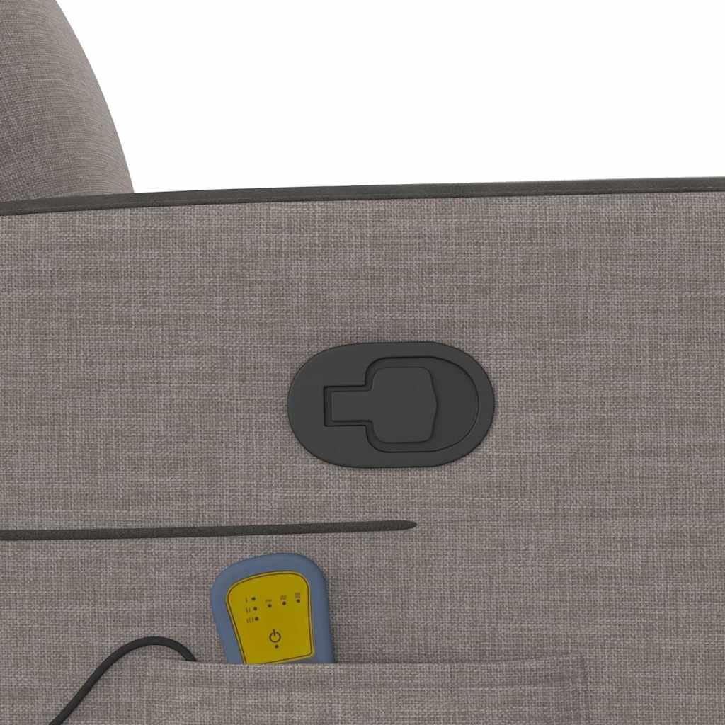 Elektrisk Massagefåtölj Taupe tyg