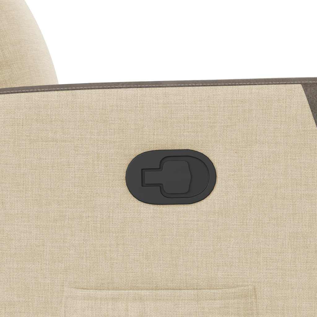 Fåtölj Gräddvit Reclinerfåtölj tyg