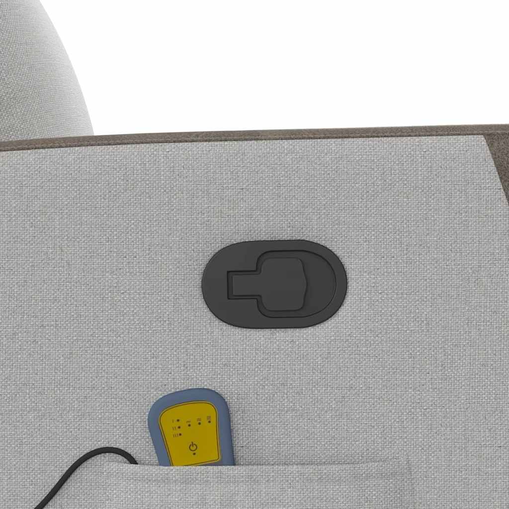Elektrisk Massagefåtölj Ljusgrå tyg