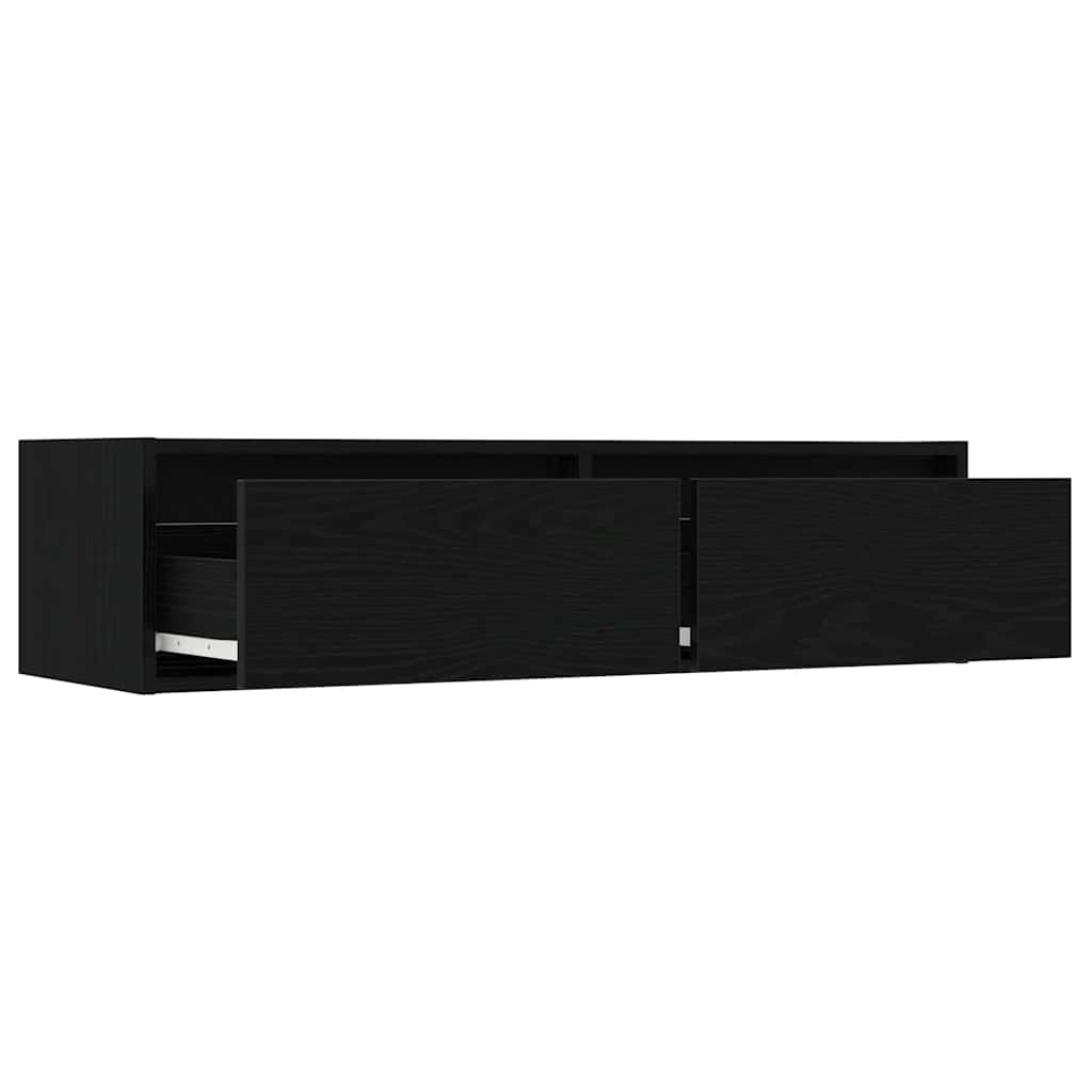 TV-Möbel Svart TV-Bänk LED 100X35,5x25 cm