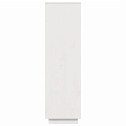 Skåp Vit 89x34x116,5 cm massiv furu