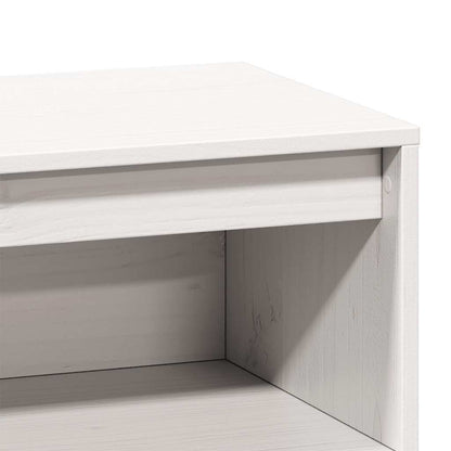 Skåp Vit 89x34x116,5 cm massiv furu