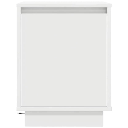 Sängbord med LED-lampor 2 st vit 38x34x50 cm