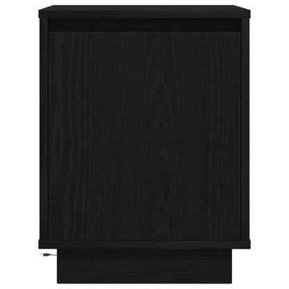 Sängbord med LED-lampor 2 st svart 38x34x50 cm