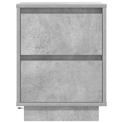 Sängbord med LED-lampor 2 st betonggrå 38x34x50 cm