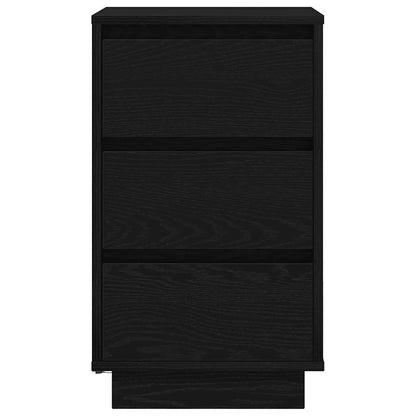 Sängbord Nattduksbord Svart med LED-lampor 38x34x65 cm