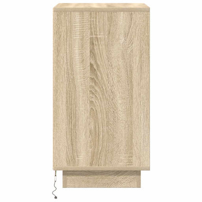 Sängbord Nattduksbord Sonoma Ek med LED 38x34x65 cm