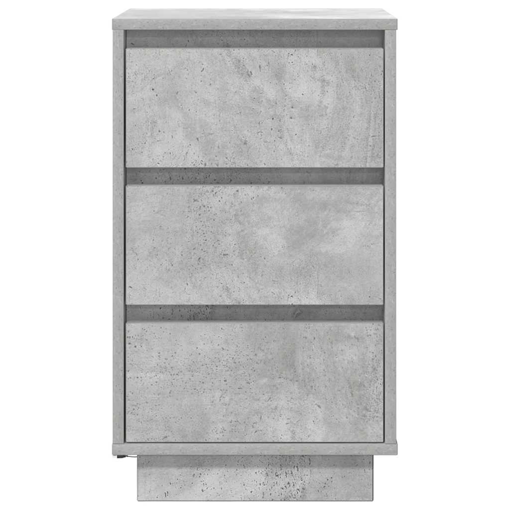 Sängbord Nattduksbord Betonggrå med LED-lampor 38x34x65 cm