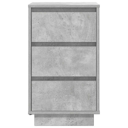 Sängbord Nattduksbord Betonggrå med LED-lampor 38x34x65 cm
