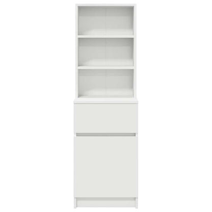 Sängbord Nattduksbord Vit 39x35x125 cm