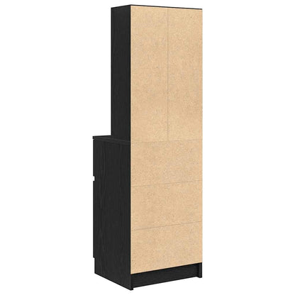 Sängbord Nattduksbord Svart 39x35x125 cm