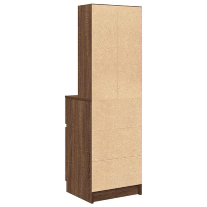 Sängbord Nattduksbord Brun Ek Sängskåp 39x35x125 cm