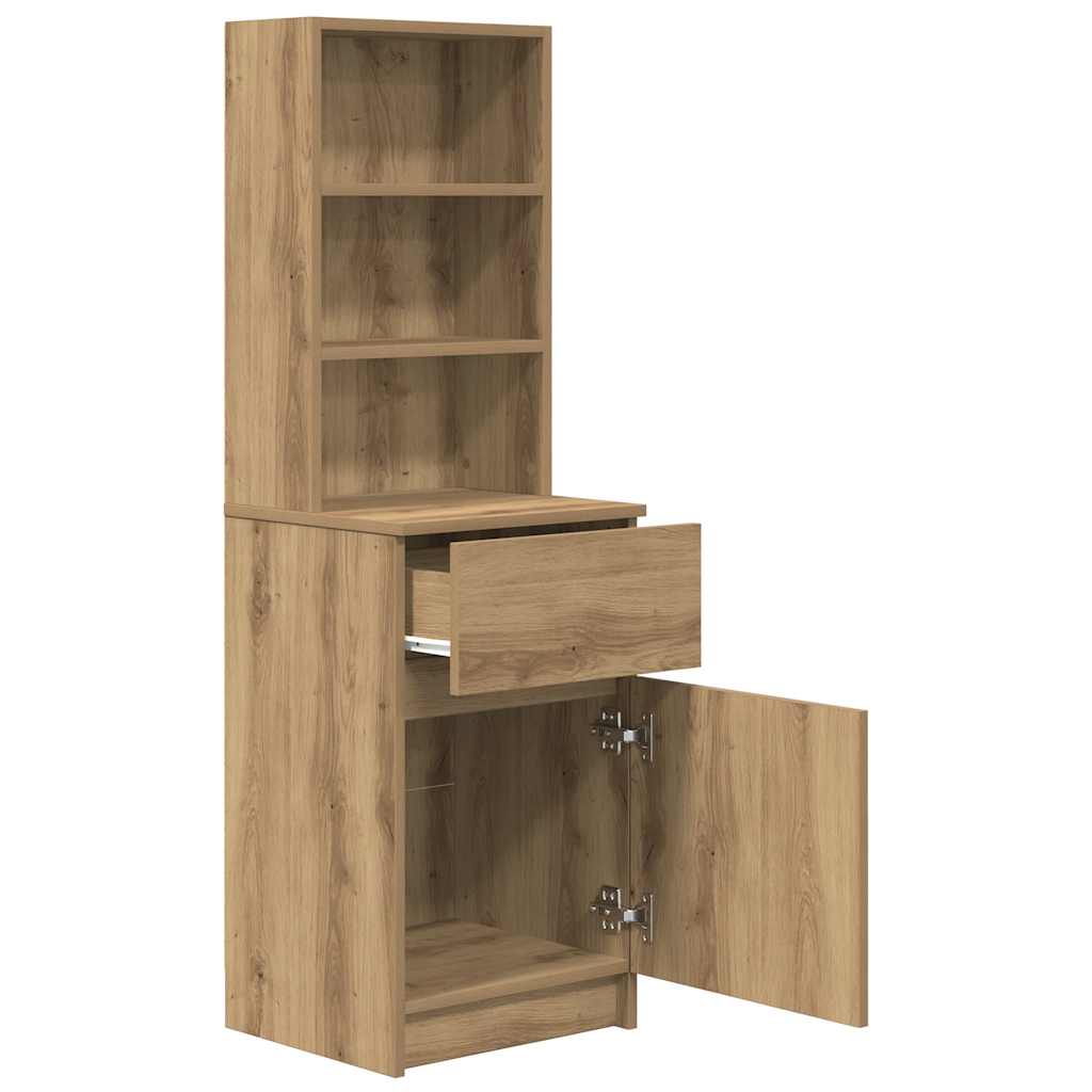 Sängbord hantverksmässig ek 39x35x125 cm konstruerat trä