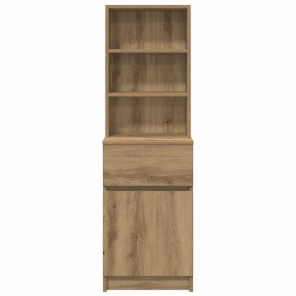 Sängbord hantverksmässig ek 39x35x125 cm konstruerat trä