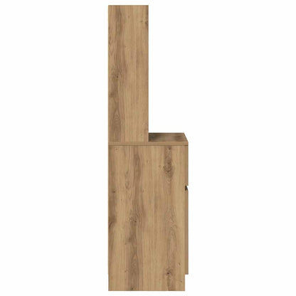Sängbord hantverksmässig ek 39x35x125 cm konstruerat trä