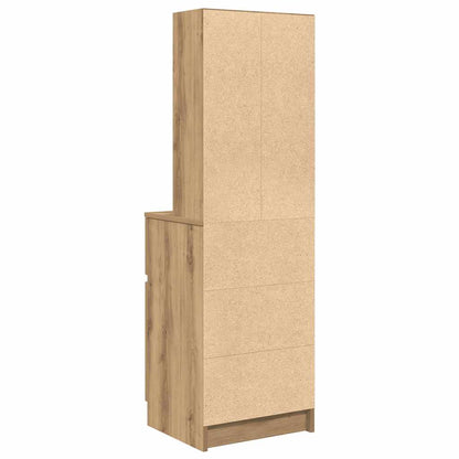 Sängbord hantverksmässig ek 39x35x125 cm konstruerat trä