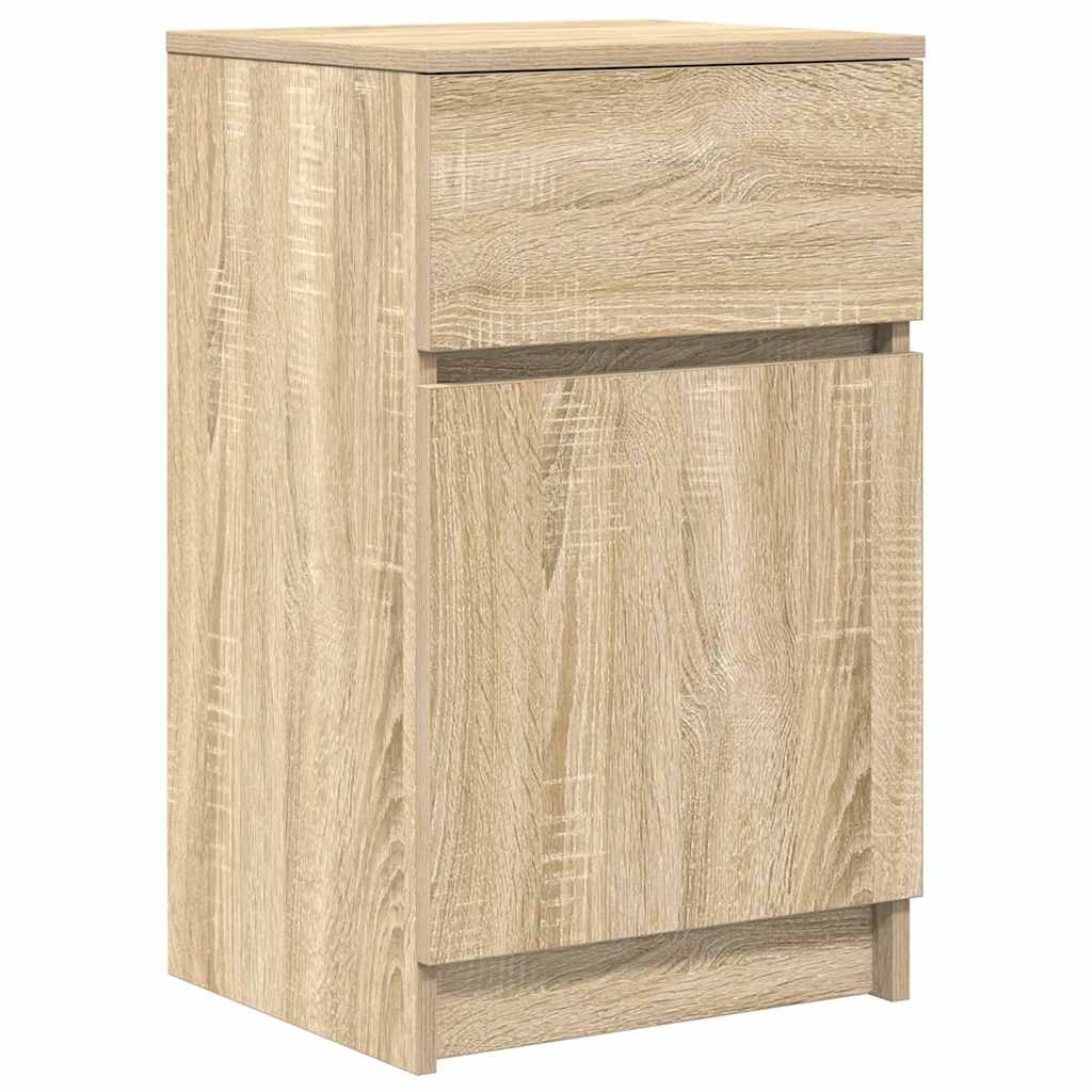 Sängbord 2 st, Sonoma ek 39x35x65 cm konstruerat trä