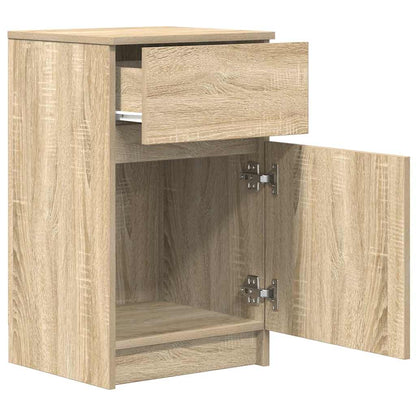 Sängbord 2 st, Sonoma ek 39x35x65 cm konstruerat trä