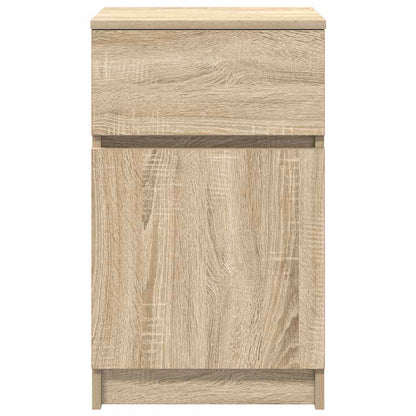 Sängbord 2 st, Sonoma ek 39x35x65 cm konstruerat trä