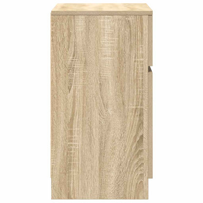 Sängbord 2 st, Sonoma ek 39x35x65 cm konstruerat trä